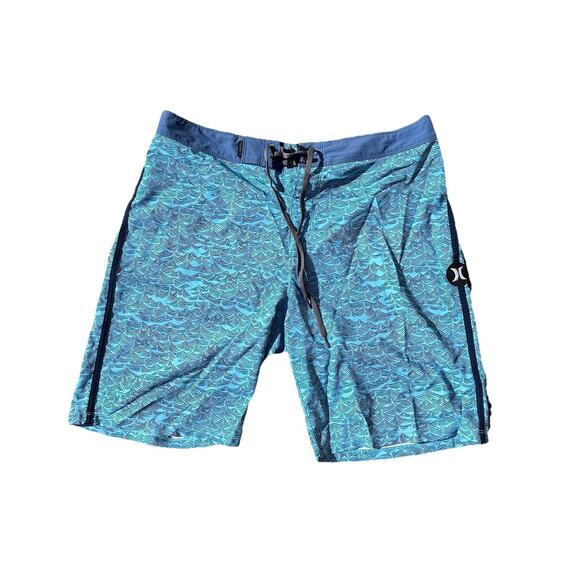 Hurley Men's Phantom Sleepy Hollow 20" Boardshorts Size 34 Blue Glaze Swim Short - Picture 1 of 8